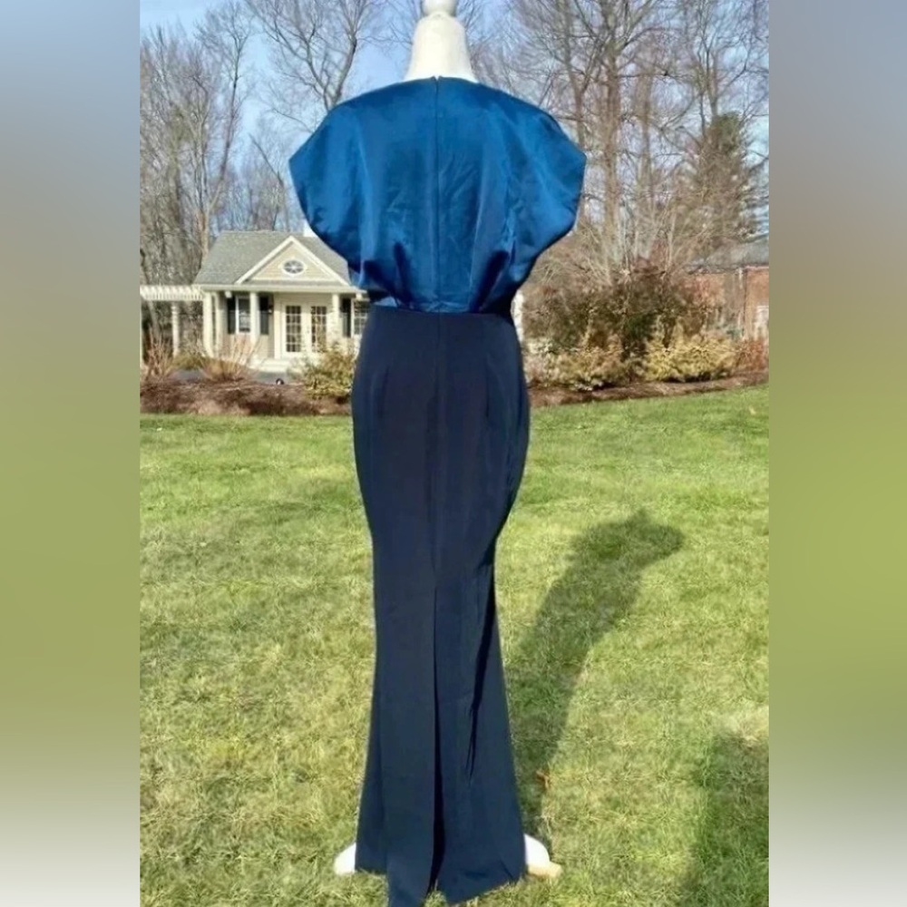 Sachin + Babi  Deep Navy Satin-Tie Maxi Dress - Picture 4 of 9